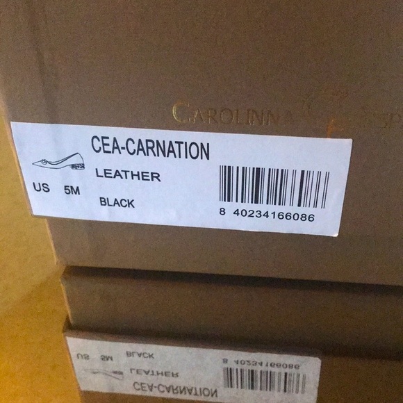 Carolinna Espinosa Leather With Rhinestone Block Heels - Picture 10 of 13